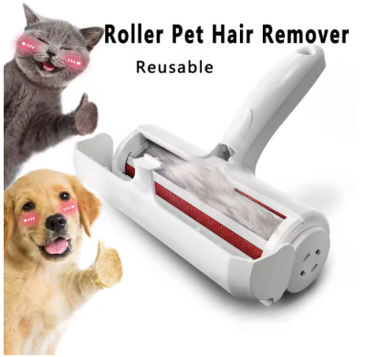Reusable Pet Lint Roller - Dog Cat Hair Remover Roller, Easy to Clean Fur Removal Tool for Clothes Furniture,